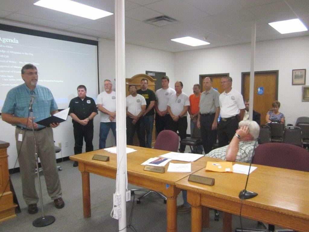 Storm Ready Certification Speech with Onlookers